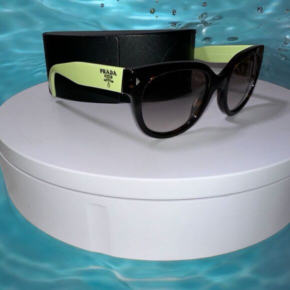 Prada Women’s Sunglasses. Tortoise & Green. Authentic. So cute. - Picture 1 of 10